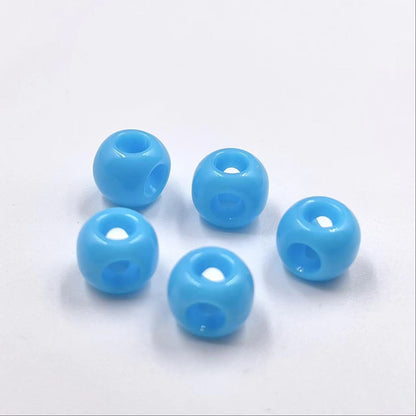 Colored Four-Hole Acrylic Beads Large Hole Chunky Mixed Finishes 100pcs 12