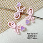 Dotted Bow Metal Beads 20mm Rhinestone Embedded Bow Metal Beads 26mm Painted 10pcs 16