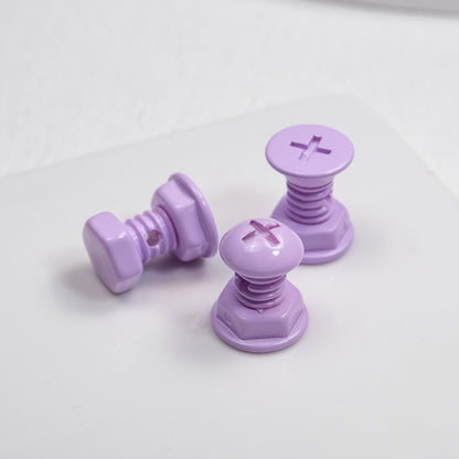 Painted Screws Acrylic Beads 16mm Colorful Mixed 50pcs 18