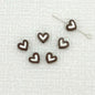 Heart Metal Beads 8mm Two-Tone Enamel Baked Finish 20pcs 18
