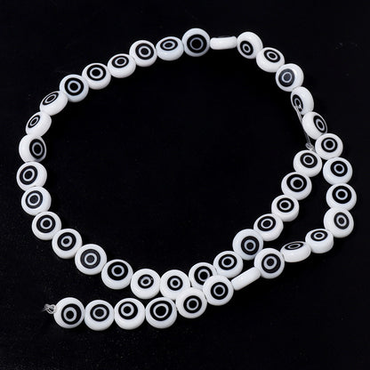 Flat Millefiori Evil Eye Lampwork Seed Glass Beads 4mm 90pcs 22