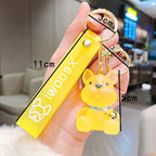 Resin Dog Keychain Jelly Bell Pastel Colors Lightweight 6
