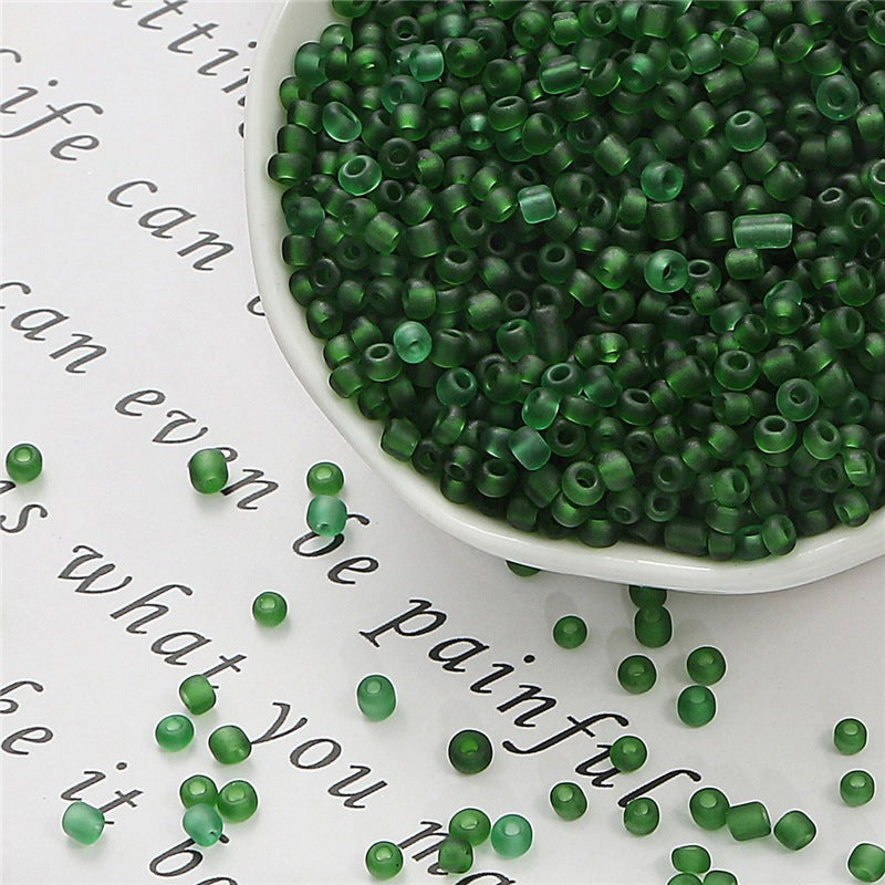 Frosted Transparent Seed Glass Beads 3mm Mixed Colors 1400pcs 22