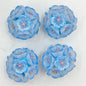 Flower Clay Beads 22mm Shimmer Five Petal Cluster Bubblegum 10pcs 8