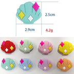 Silicone Focal Beads Macaron Colorful Shell Sparkle Accent 20pcs 2