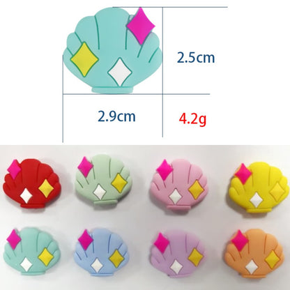 Silicone Focal Beads Macaron Colorful Shell Sparkle Accent 20pcs 2