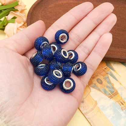 Blue Tone Resin Spacer Beads Mixed Shapes Multicolor 40pcs 21