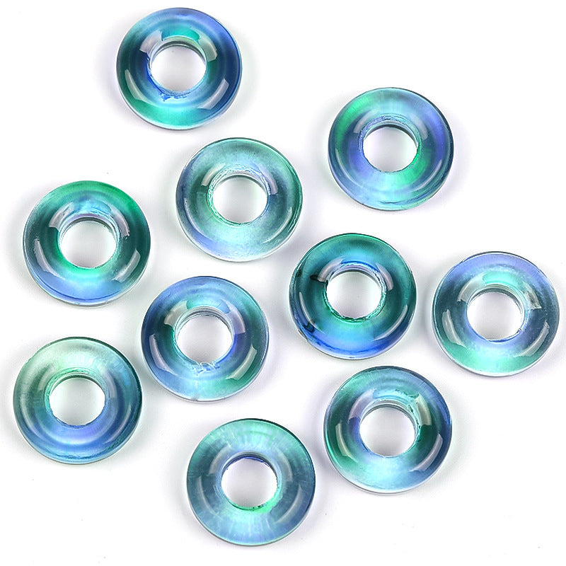 Glass Circle Spacer Beads 10mm Transparent 50pcs 7