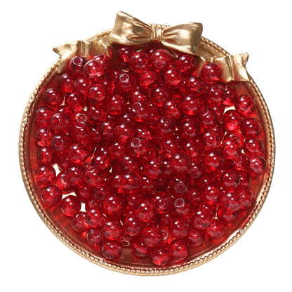 Crackle Round Glass Beads 8mm Colored Hole 1.3mm 50pcs 20