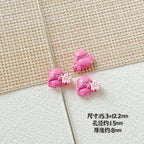 Heart Metal Beads 15-18mm Baking Painted Cherry Blossom Kitten Design 10pcs 12