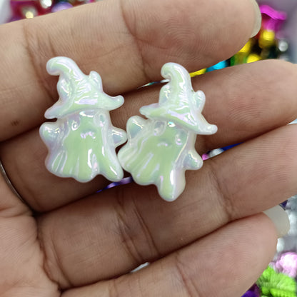 UV Plating Ghost Acrylic Beads 16x22mm Glossy Colorful 100pcs 5