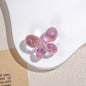 Clear Butterfly Acrylic Beads 27mm Gilded Flecks Pastel 20pcs 9