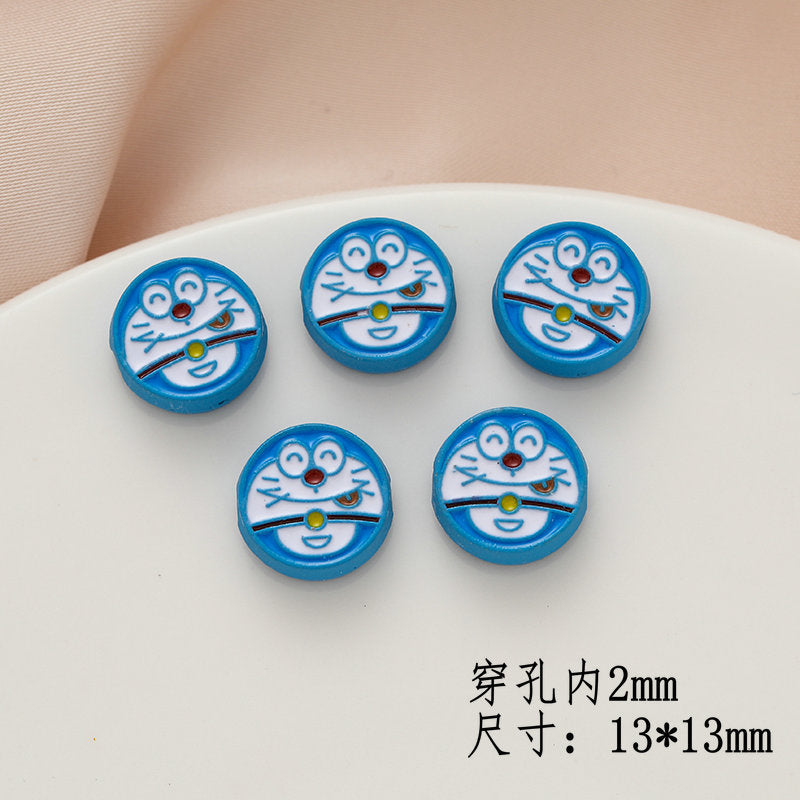 Cartoon Character Metal Beads Painted Enamel Alloy 10pcs 15