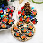 Silicone Focal Beads Colorful Peacock Vibrant Feathers Orange Bird 20pcs