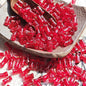 Bamboo Brushed Transparent Glass Beads 6x12mm Mixed Colors 50pcs 8