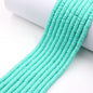 Flat Clay Beads 6mm Solid Color Smooth Polymer Disc 10strands 15