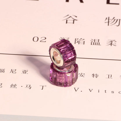 Faceted Cylindrical Resin Spacer Beads 11mm Large Hole 50pcs 6