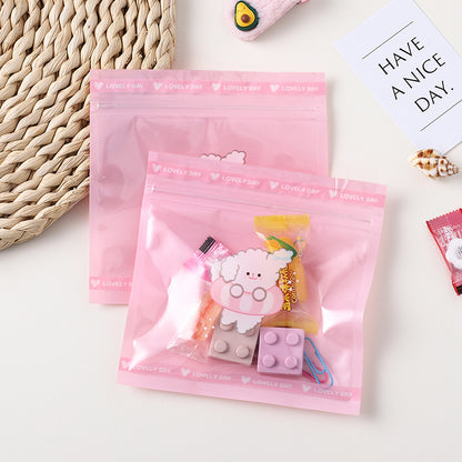 Top Seal Zip Lock Bags 13.5cm Pastel Animal Pattern 10pcs 22