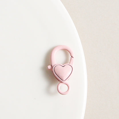 Zinc Alloy Heart Buckle Keychain Clasps 26mm Colorful 20pcs 9