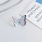 Transparent Faceted Butterfly Acrylic Beads 24mm Two-Color UV Gradient 100pcs 6