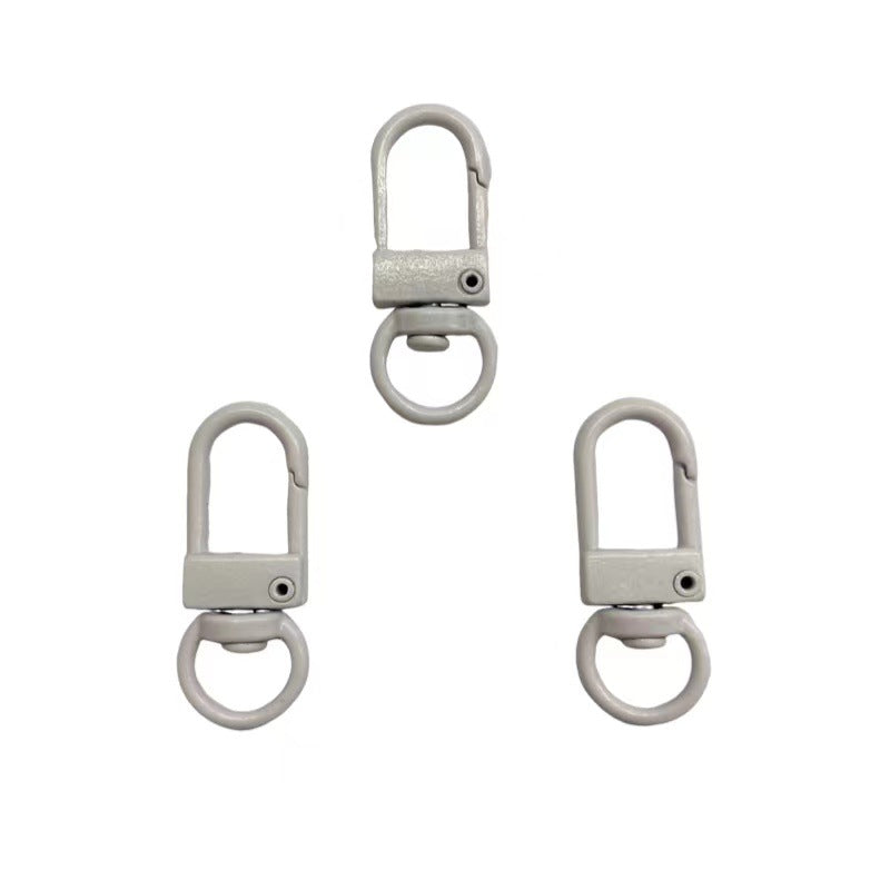 Colorful Zinc Alloy Keychain Hooks 33mm Baking Painted 50pcs 4