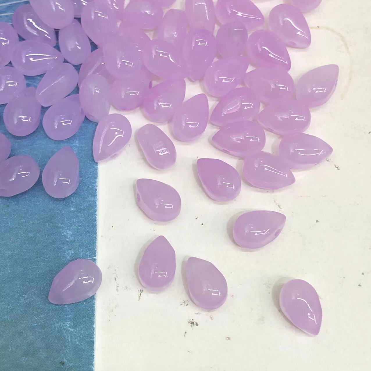 Transparent Czech Glass Teardrop Glass Beads 6 9mm 1000pcs 18