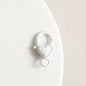 Zinc Alloy Heart Buckle Keychain Clasps 26mm Colorful 20pcs 21