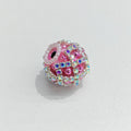 Rhinestone Bubblegum Beads 18mm Chain Enlaced Mixed Colors 4pcs 6