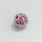Rhinestone Bubblegum Beads 18mm Chain Enlaced Mixed Colors 4pcs 6