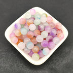 Dual Color Round Glass Beads 8mm Gradient Painted 100pcs 6