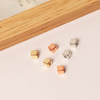 CCB Square Acrylic Beads 4mm Polished Metallic Finish 200pcs 2
