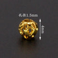Brass Round Metal Beads 4-6mm Vintage Hollow Filigree 100pcs 5