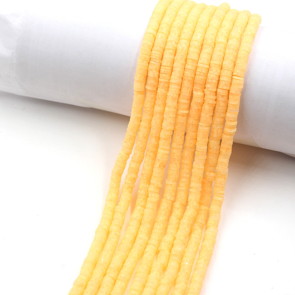 Flat Clay Beads 6mm Colorful Matte Polymer Spacer 10 Strands 15