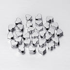 Smooth Flat Heart Acrylic Beads 7mm Shimmering Metallic 200pcs 3