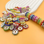 Alloy Wave Spacer Beads 12mm Immitation Pearl 100pcs 3
