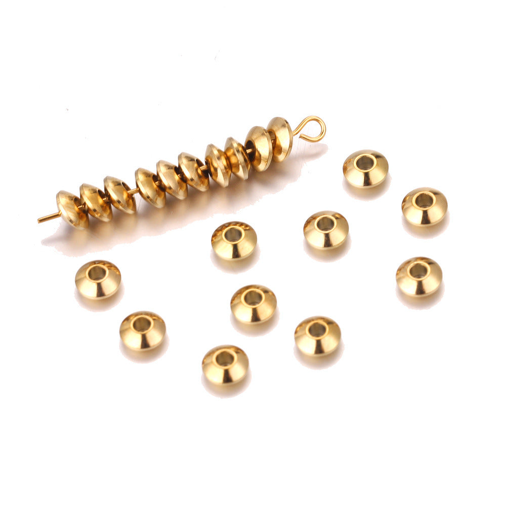 Stainless Steel UFO Spacer Beads 4-8mm Polished 100pcs 4