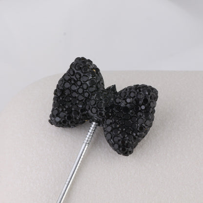Rhinestone Bow Clay Beads 30mm Full Covered 5pcs 7
