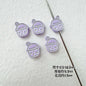 Heart Metal Beads Baking Painted Bubble Tea Design Alloy 10pcs 9