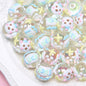 Hand Painted Star Acrylic Beads 16mm Pastel Colors 10pcs 21