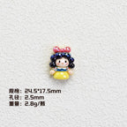 Disney Princess Series Vertical Hole Resin Beads Chibi Style 20pcs 6