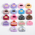Painted Handbag Acrylic Beads 20/25mm Cartoon Pattern 10pcs