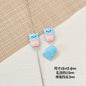 Baking Painted Good Sign and Teacup Bear Metal Beads 17mm 10pcs 15