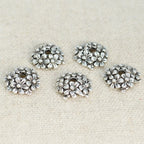 Alloy Flower Bead Caps 12mm Antique Silver Cluster 100pcs 3