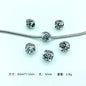 Hollow Spherical Metal Beads Large Hole Intricate Floral Cut-Out 100pcs 17