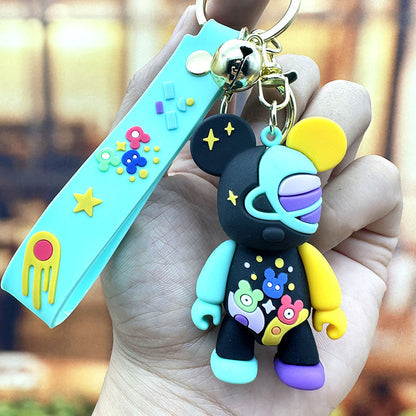 PVC Graffiti Bear Keychain Trendy Street Art Design 8