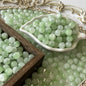 Crackle Round Glass Beads 10mm Imitation White Jade 100pcs 13