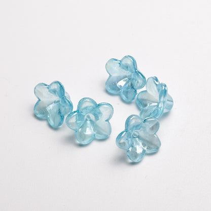 Transparent Plating Horn Petal Acrylic Beads 10mm Multicolor 500pcs 10