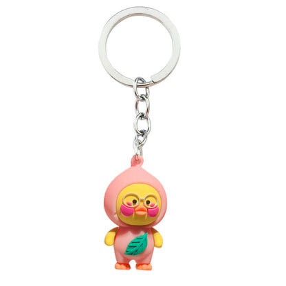 Silicone Fruit Theme Cartoon Duck Keychain Vibrant Colors 5