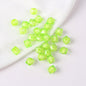 Faceted Acrylic Sago Beads 8-10mm Glossy Translucent 100pcs 14