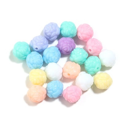 Macaron Acrylic Beads Mixed Shapes Pastel Colors 100pcs 25